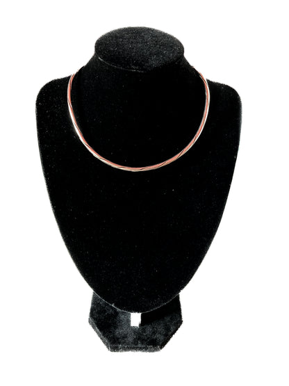Vintage Georg Jensen Sterling Silver Twist Choker Neck Ring Necklace