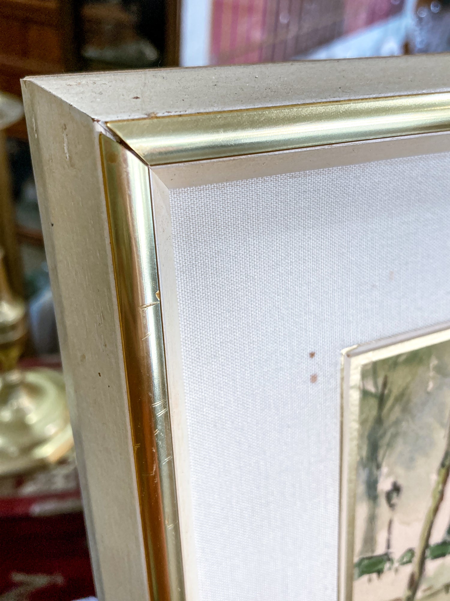 Vintage Georges Audureau (1896-1986) Parisian River Scene Framed Watercolor Painting