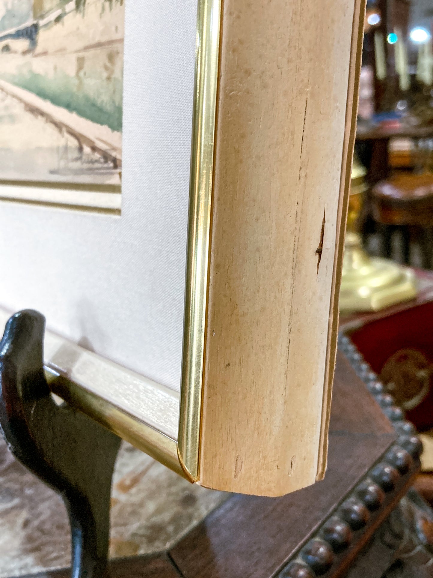 Vintage Georges Audureau (1896-1986) Parisian River Scene Framed Watercolor Painting