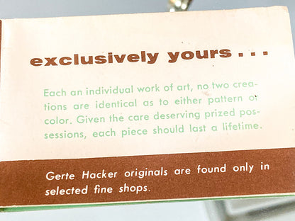 Vintage Gerte Hacker (1911-2000) Yellow Floral Enameled Copper Brooch Earring Set