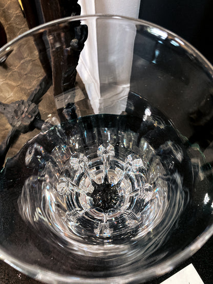 Vintage Handblown George Thompson Steuben Clear Glass Art Vase