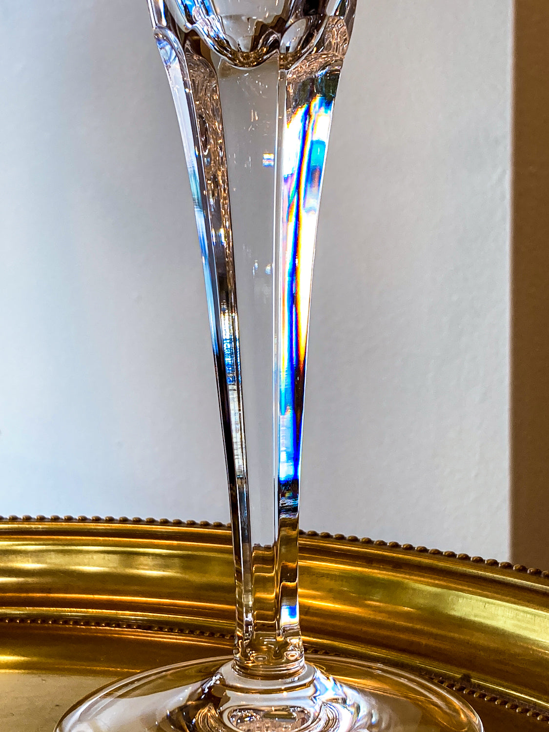 Waterford Happiness Millennium Series Crystal Champagne Flutes Glassware Pair