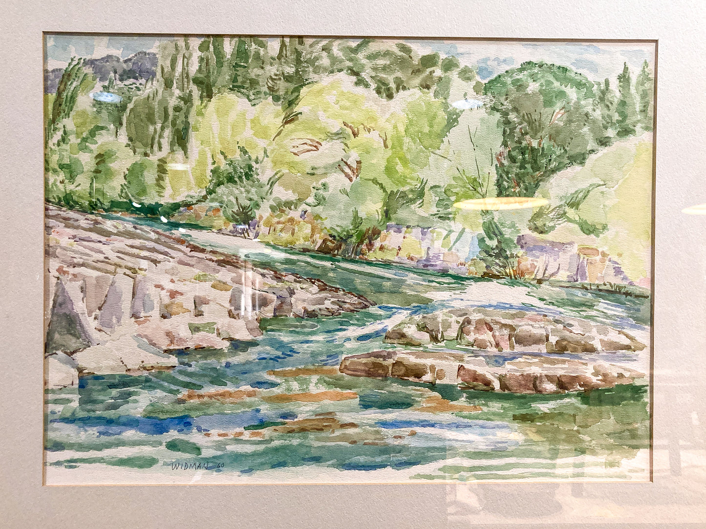 Vintage Harry Widman (1929-2014) Watercolor Landscape Framed Painting