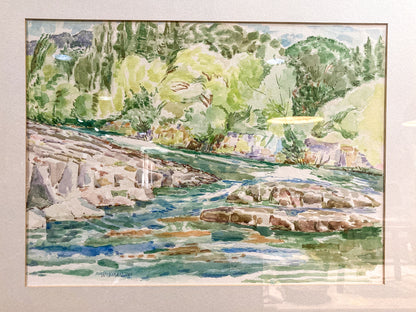 Vintage Harry Widman (1929-2014) Watercolor Landscape Framed Painting