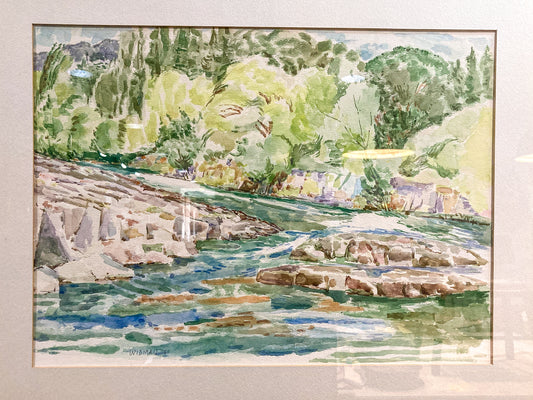Vintage Harry Widman (1929-2014) Watercolor Landscape Framed Painting