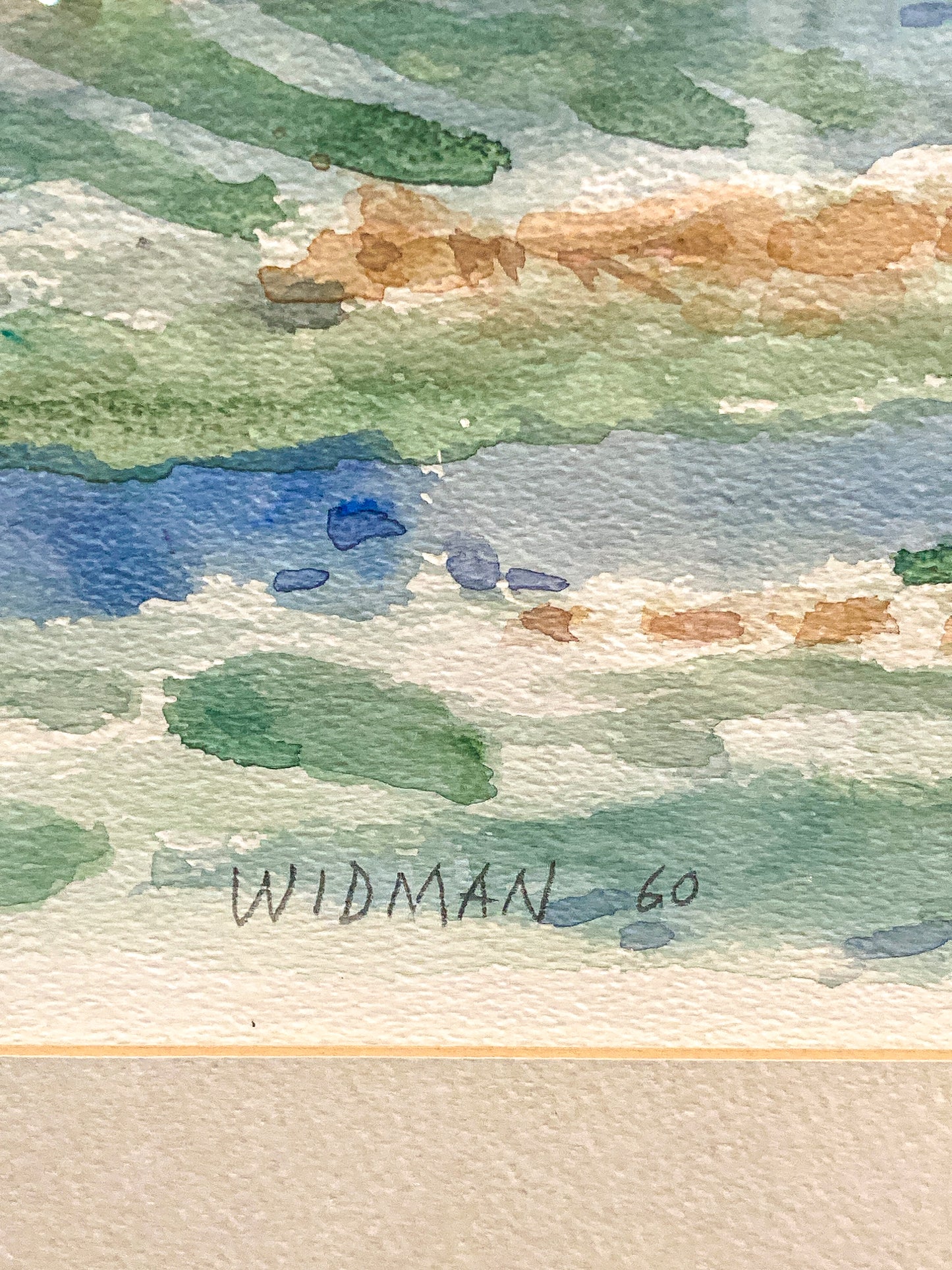 Vintage Harry Widman (1929-2014) Watercolor Landscape Framed Painting