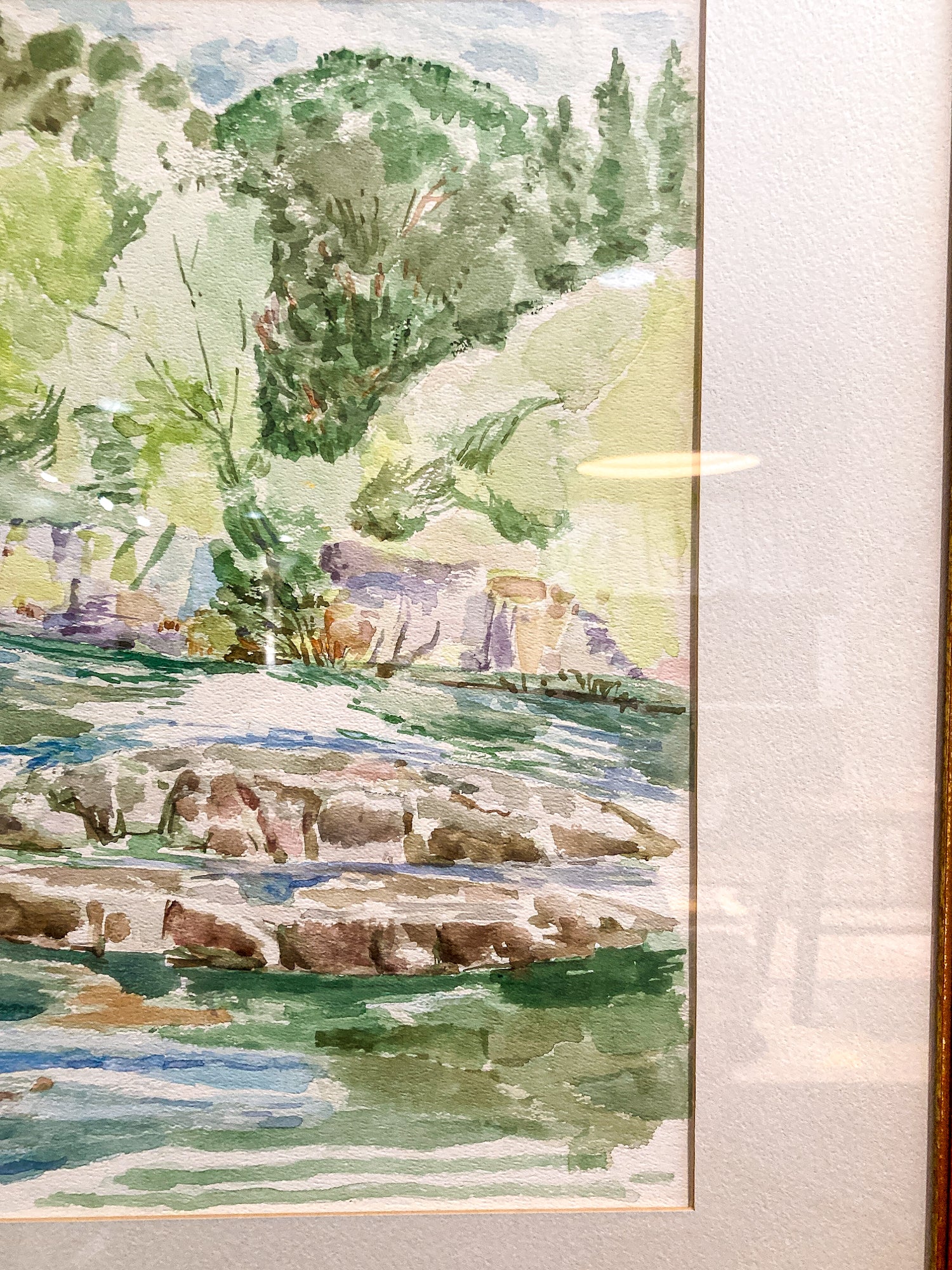 Vintage Harry Widman (1929-2014) Watercolor Landscape Framed Painting