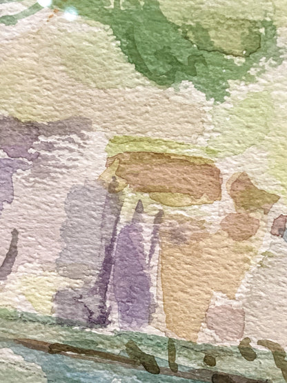 Vintage Harry Widman (1929-2014) Watercolor Landscape Framed Painting