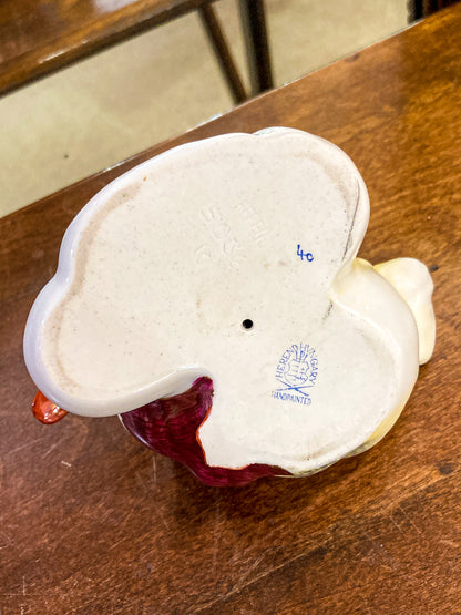 Vintage Herend Hand Painted Courting Duck Pair Hungarian Porcelain Figurine