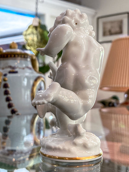 Vintage Hutschenreuther Karl Tutter Putto Chasing Goose Porcelain Figurine