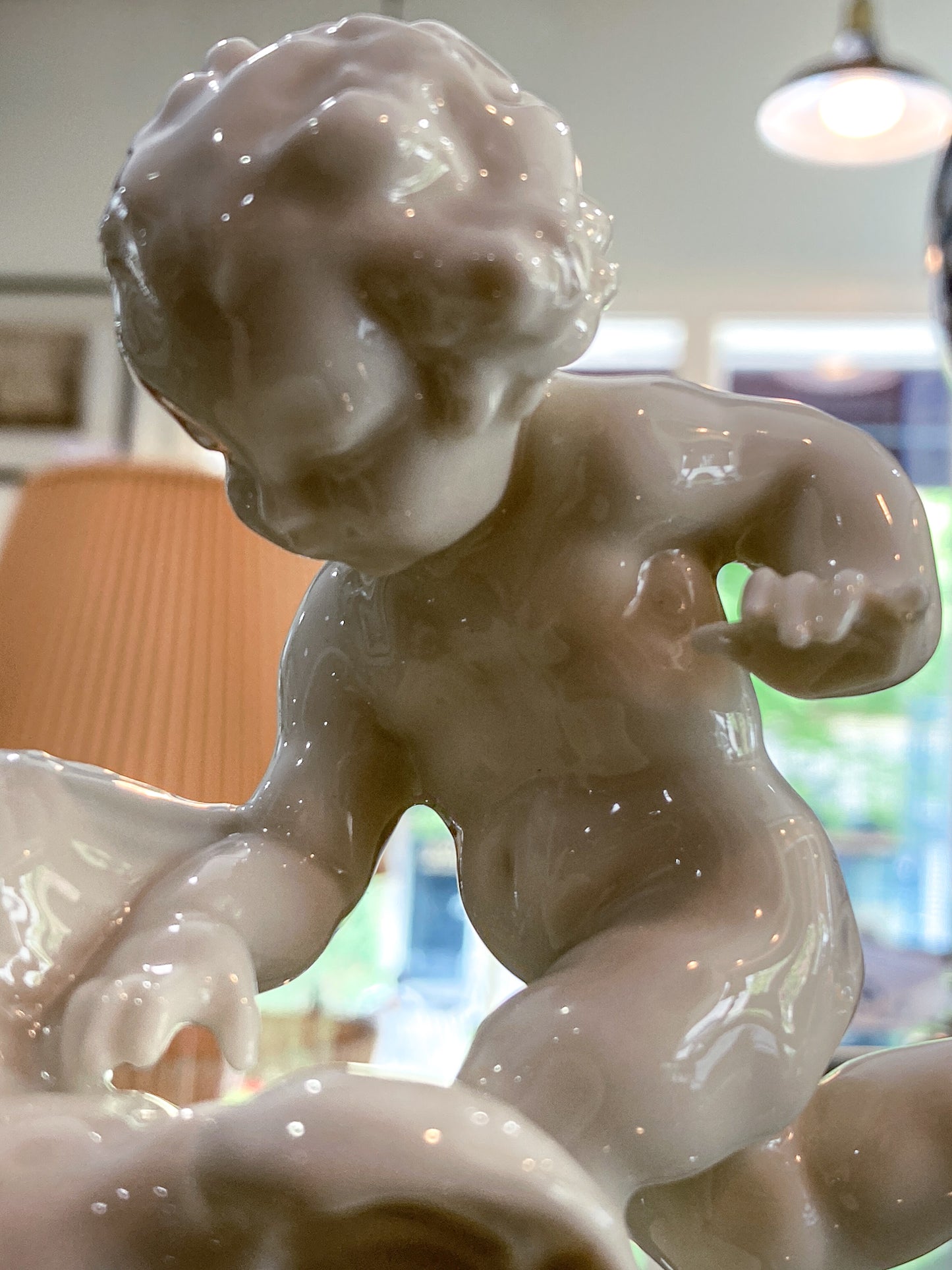 Vintage Hutschenreuther Karl Tutter Putto Chasing Goose Porcelain Figurine