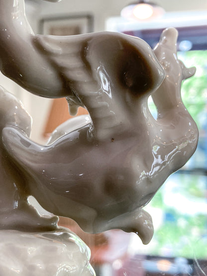 Vintage Hutschenreuther Karl Tutter Putto Chasing Goose Porcelain Figurine