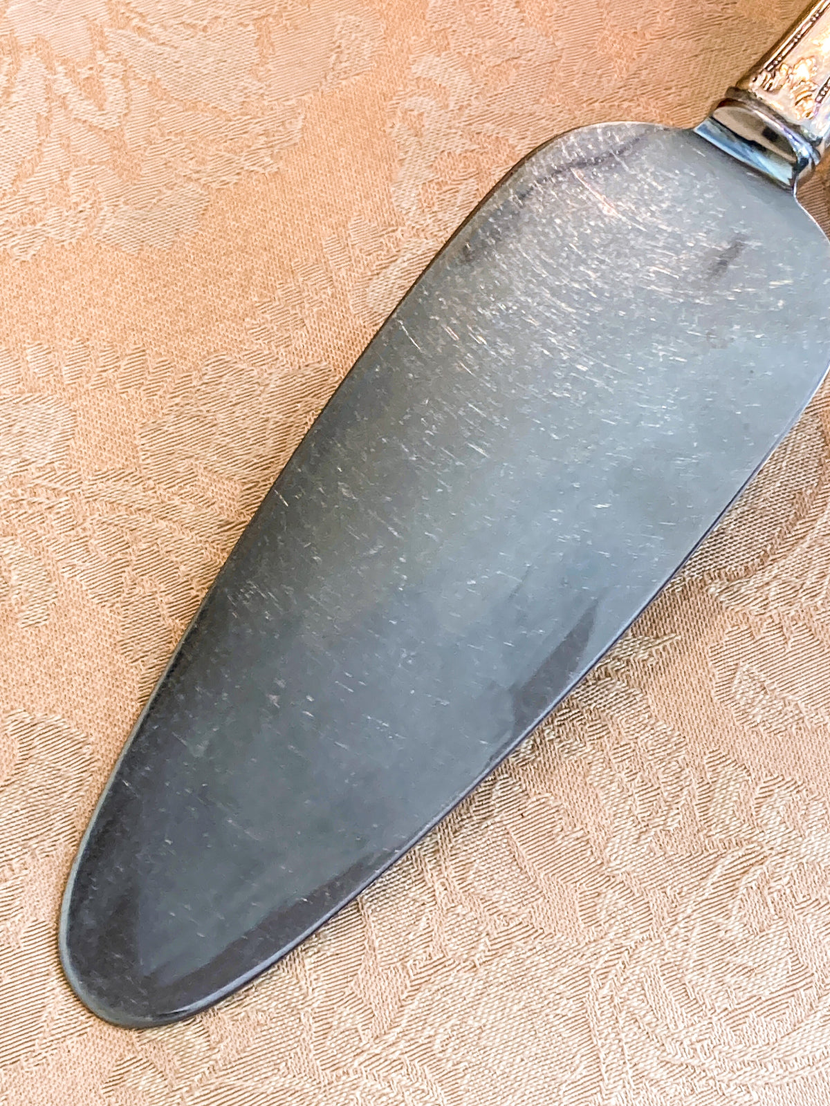 Vintage Insico Silver Plated Handle Stainless Steel Cake Server