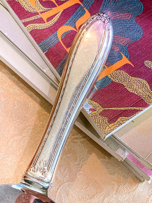 Vintage Insico Silver Plated Handle Stainless Steel Cake Server