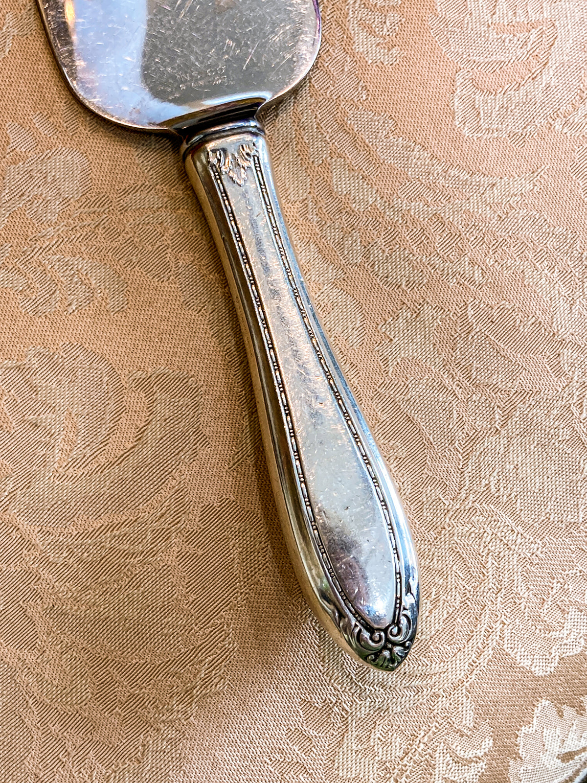 Vintage Insico Silver Plated Handle Stainless Steel Cake Server