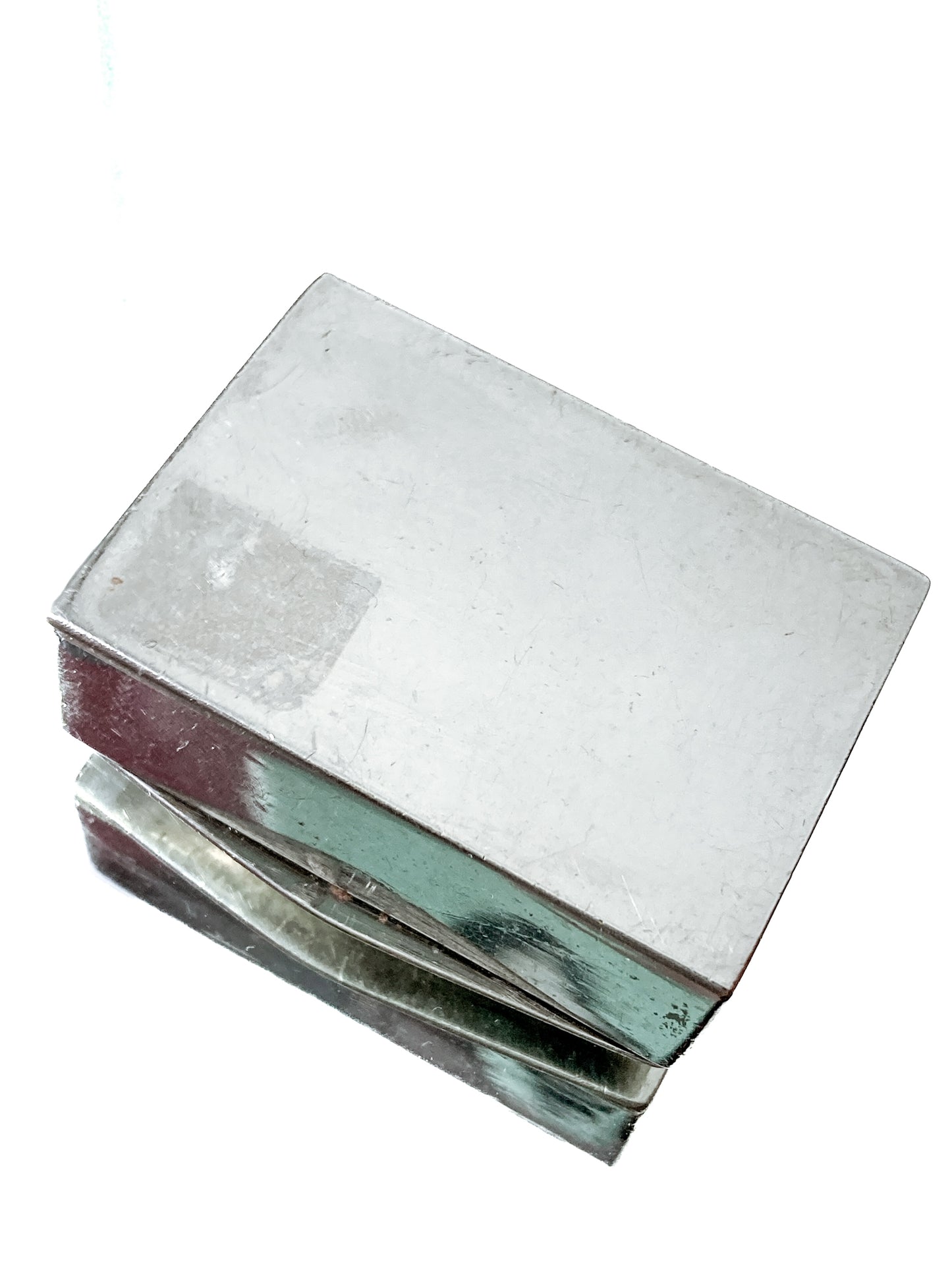 Vintage Italian Silver Miniature Hinged Pillbox Trinket Box