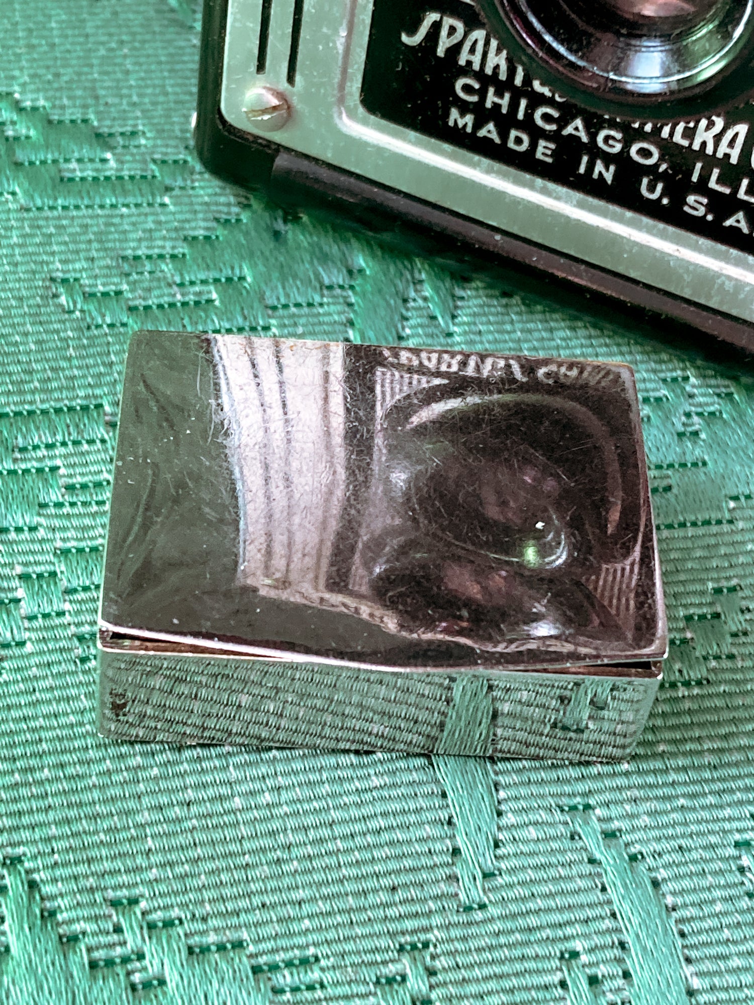 Vintage Italian Silver Miniature Hinged Pillbox Trinket Box