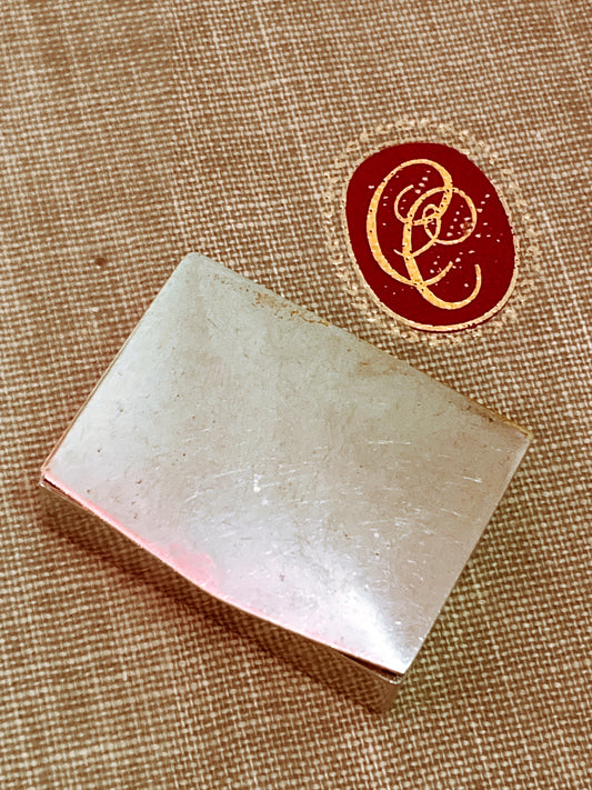 Vintage Italian Silver Miniature Hinged Pillbox Trinket Box