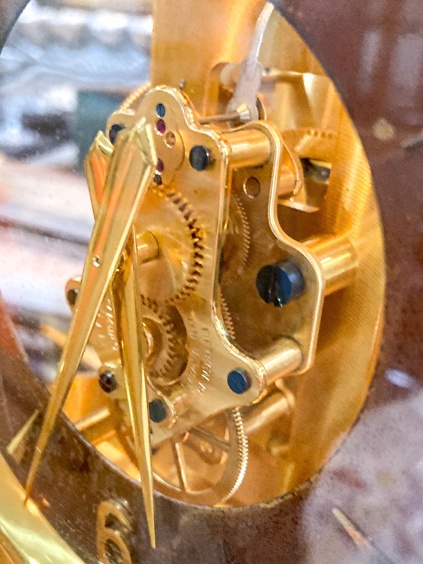Vintage Jaeger‑LeCoultre Brass Glass Swiss Atmos Clock