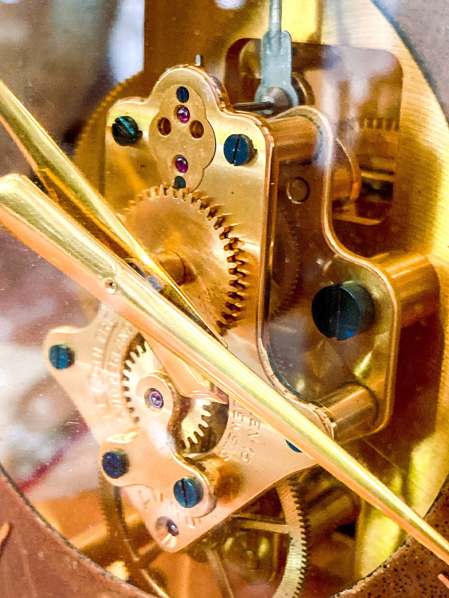 Vintage Jaeger‑LeCoultre Brass Glass Swiss Atmos Clock