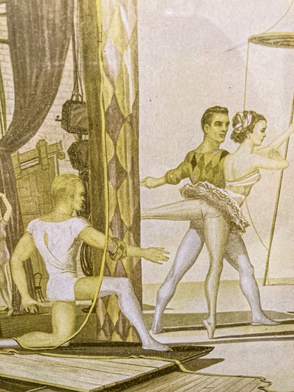 Vintage John Lear Metamorphosis Young Ballet Dancer Framed Offset Lithograph