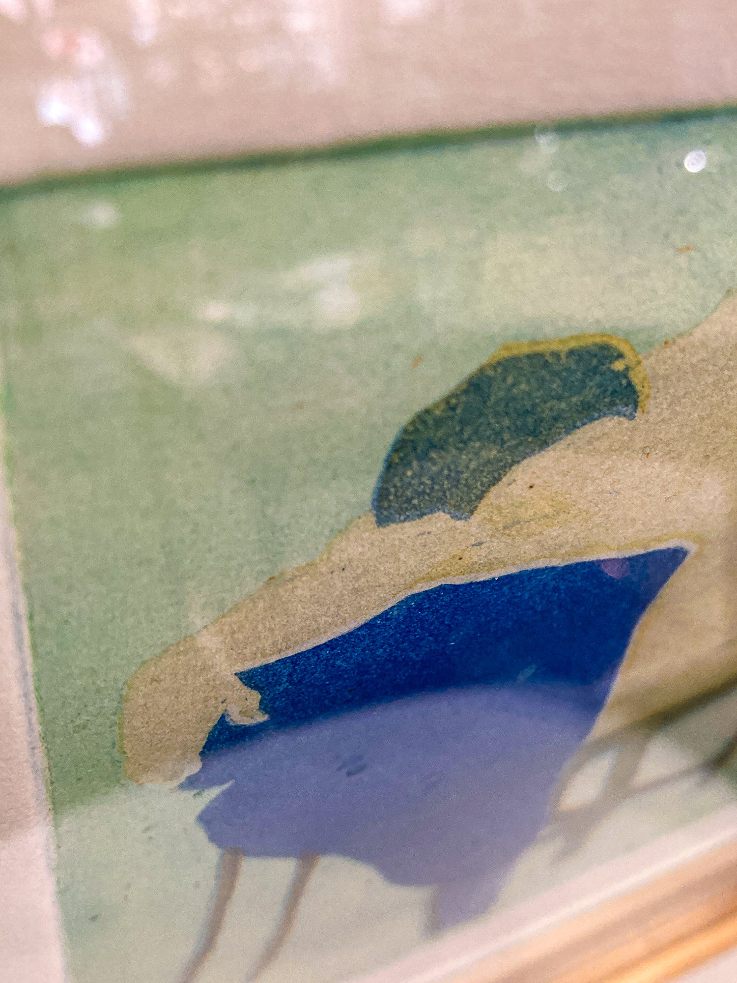 Vintage Kathleen McCarthy Abstract Nude Male Artist Proof Framed Aquatint