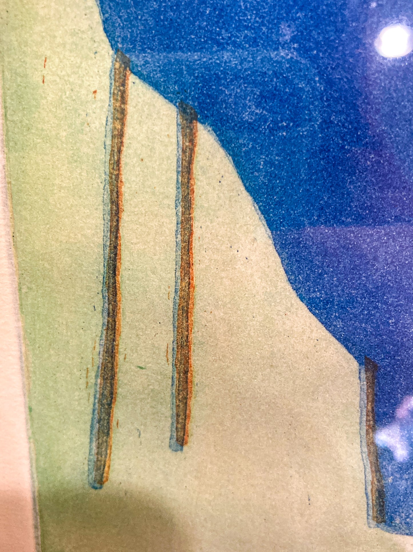 Vintage Kathleen McCarthy Abstract Nude Male Artist Proof Framed Aquatint