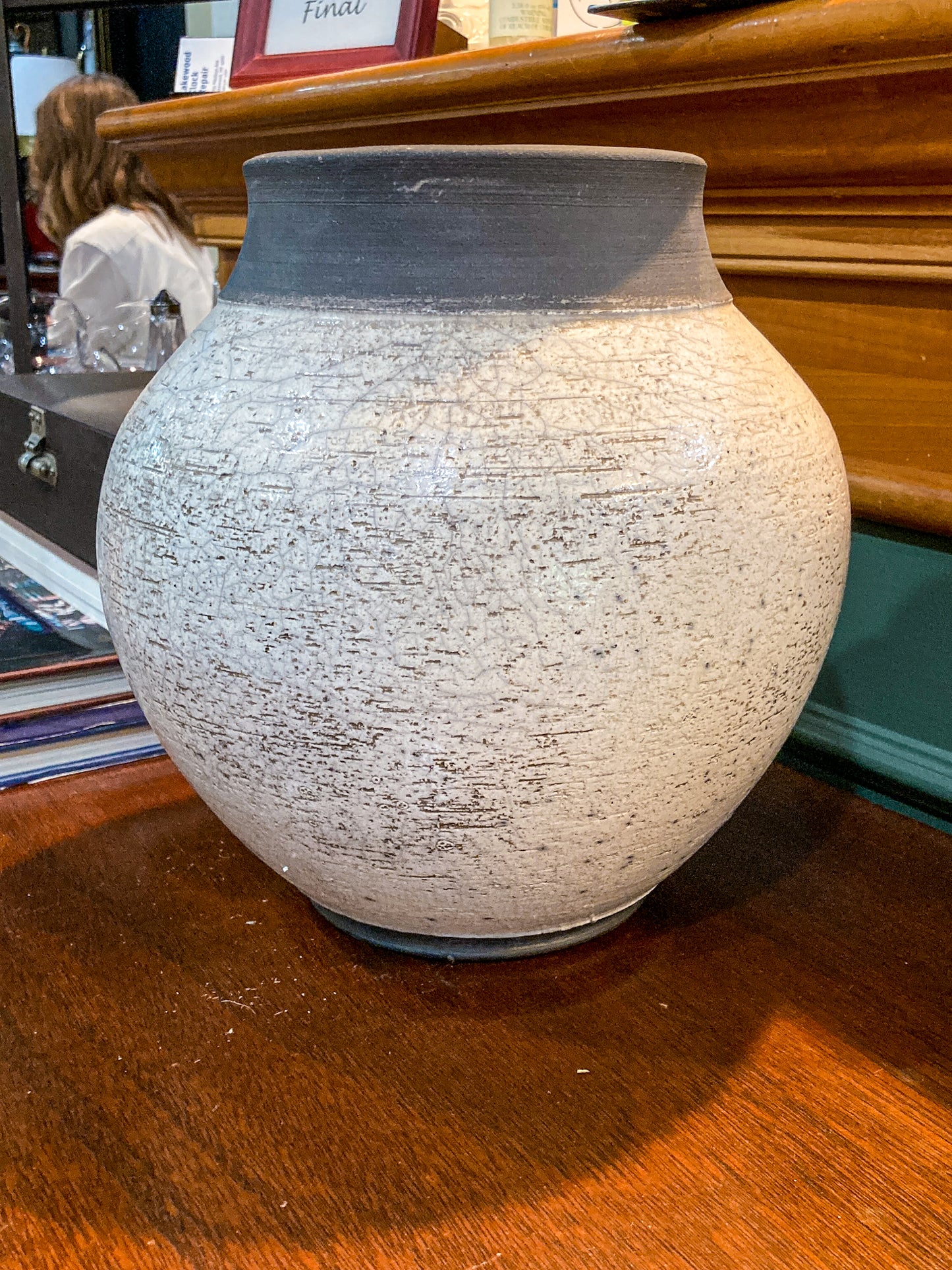Vintage Key West White Head Street Pottery White Grey Ceramic Vase