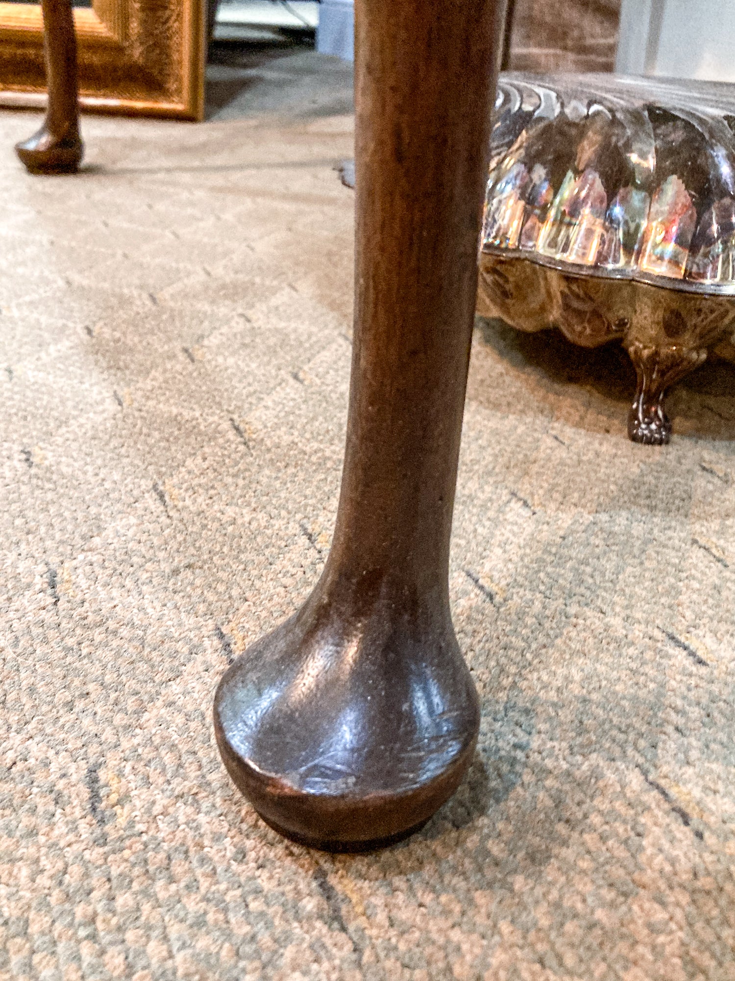 Vintage Kittinger Queen Anne Style Mahogany Accent Tea Table