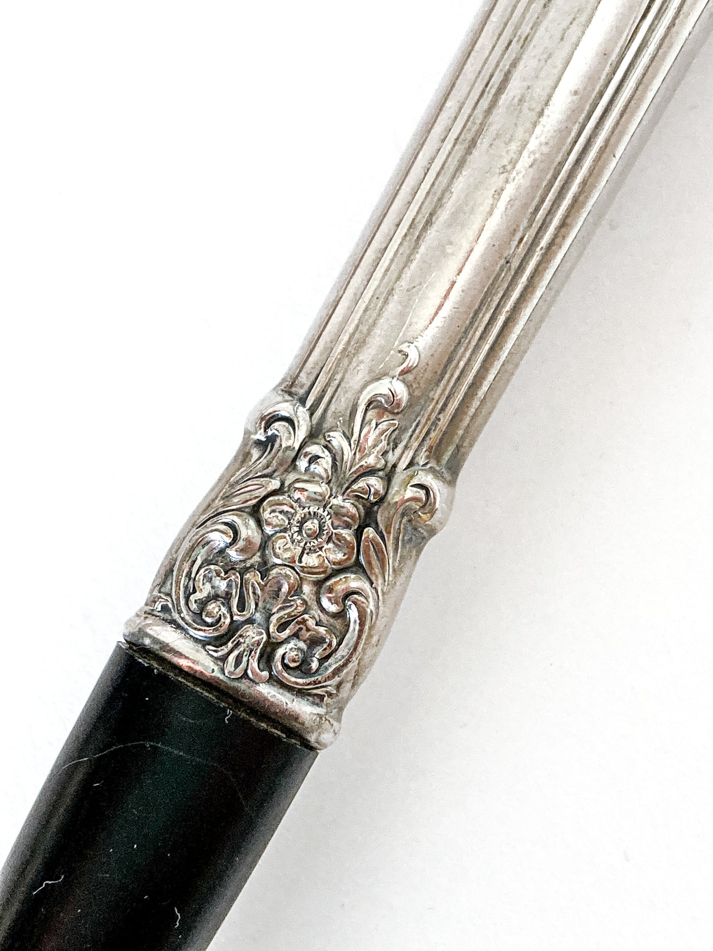 Vintage LUNT Sterling Silver Floral American Victorian Salad Serving Set