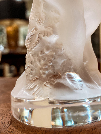 Vintage Lalique Le Faune Satyr Nymph Mythological Frosted Crystal Figurine