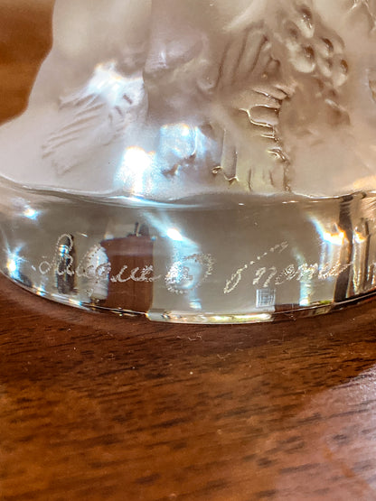 Vintage Lalique Le Faune Satyr Nymph Mythological Frosted Crystal Figurine
