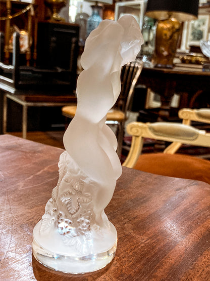 Vintage Lalique Le Faune Satyr Nymph Mythological Frosted Crystal Figurine
