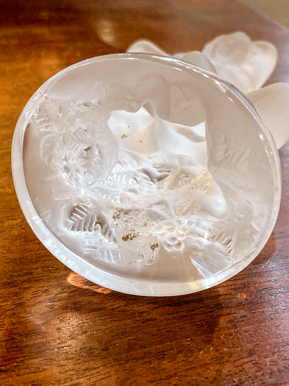 Vintage Lalique Le Faune Satyr Nymph Mythological Frosted Crystal Figurine