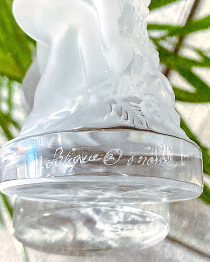 Vintage Lalique Le Faune Satyr Nymph Mythological Frosted Crystal Figurine