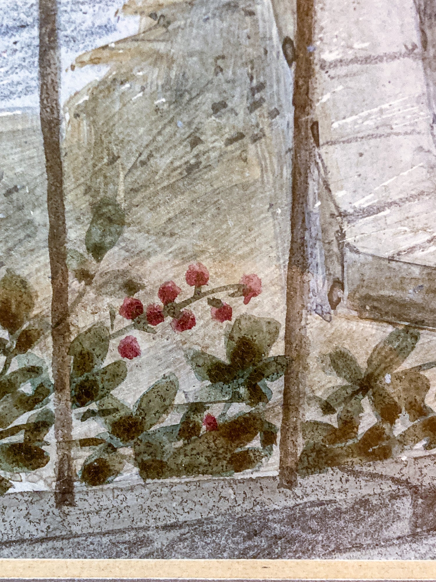 Vintage Robert Laessig St Michael's Mount Watercolor Framed Landscape Painting