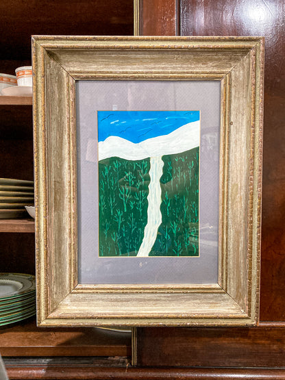 Vintage Lola K Isroff (1909-2000) Original River Landscape Framed Painting