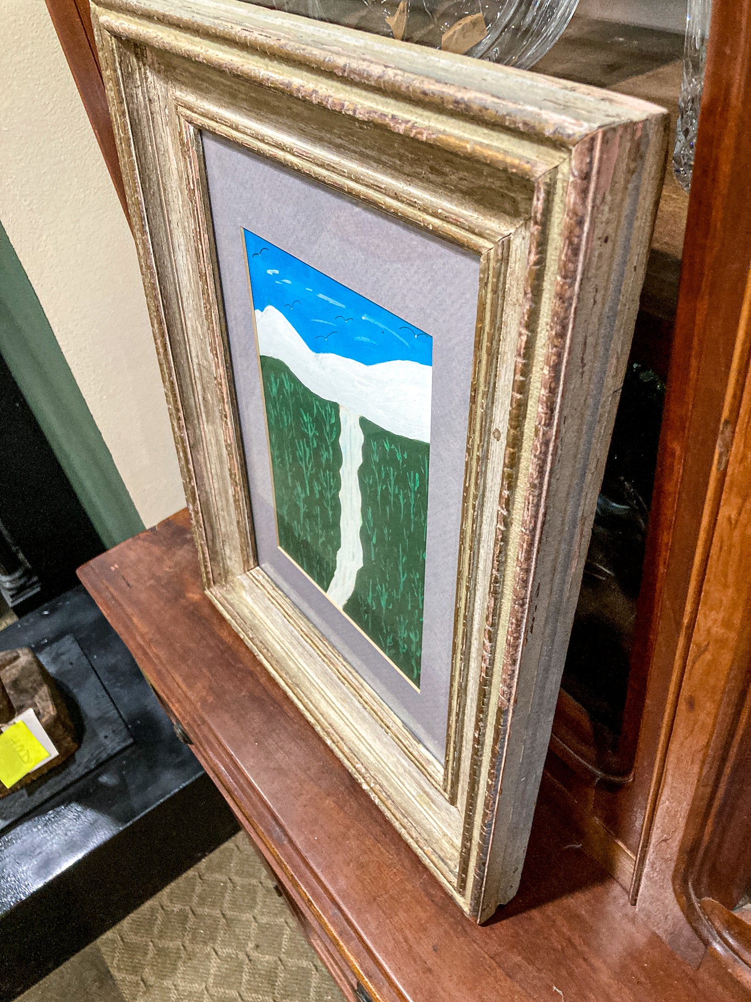 Vintage Lola K Isroff (1909-2000) Original River Landscape Framed Painting