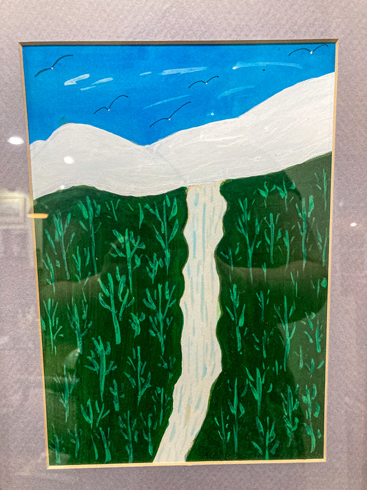 Vintage Lola K Isroff (1909-2000) Original River Landscape Framed Painting