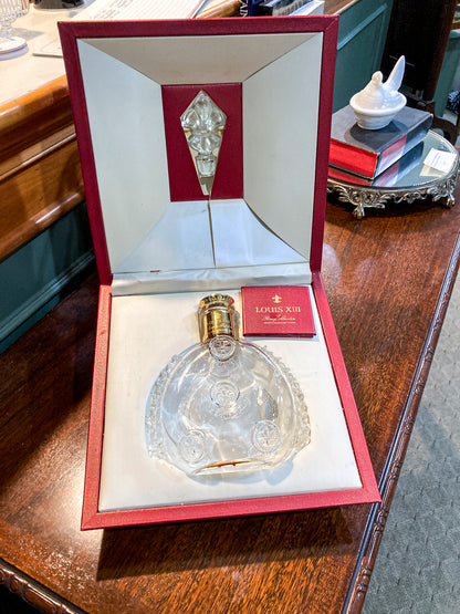 Vintage Baccarat Crystal Louis XIII Remy Martin Cognac Bottle Decanter Box Set