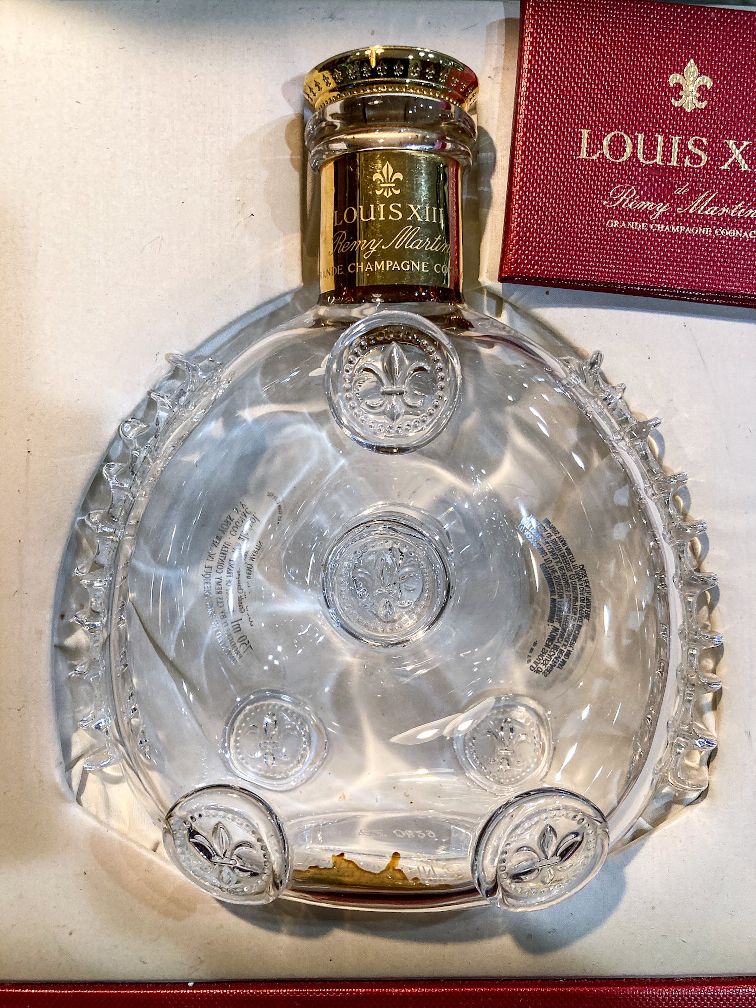 Vintage Baccarat Crystal Louis XIII Remy Martin Cognac Bottle Decanter Box Set