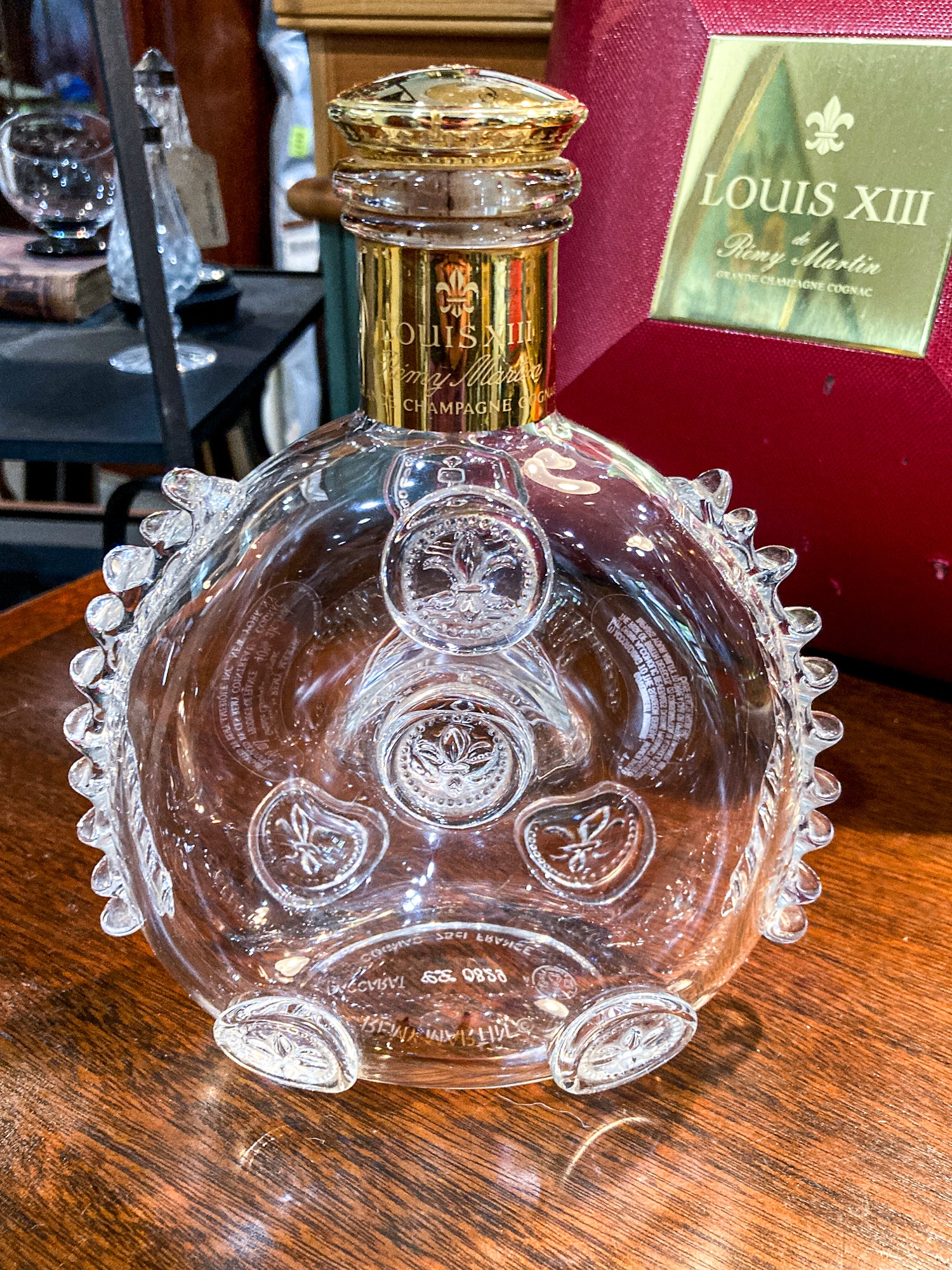 Vintage Baccarat Crystal Louis XIII Remy Martin Cognac Bottle Decanter Box Set