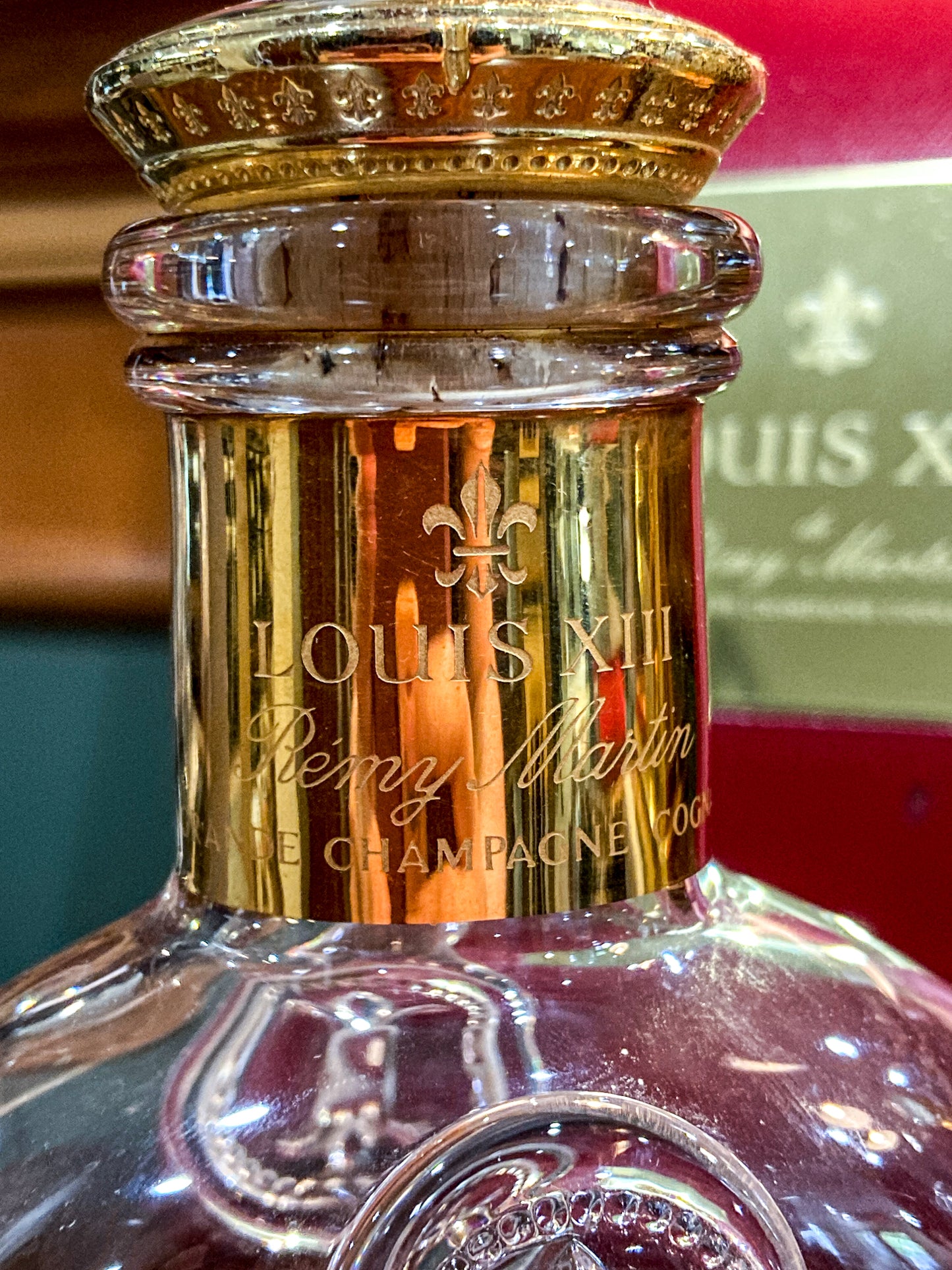 Vintage Baccarat Crystal Louis XIII Remy Martin Cognac Bottle Decanter Box Set