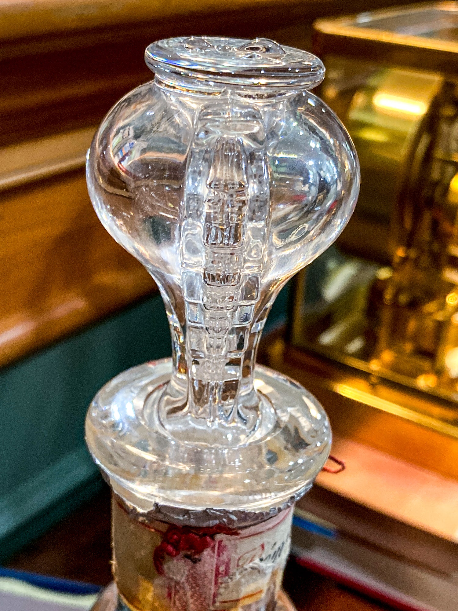 Vintage MCM Baccarat Clear Crystal Remy Martin Cognac Bottle Decanter