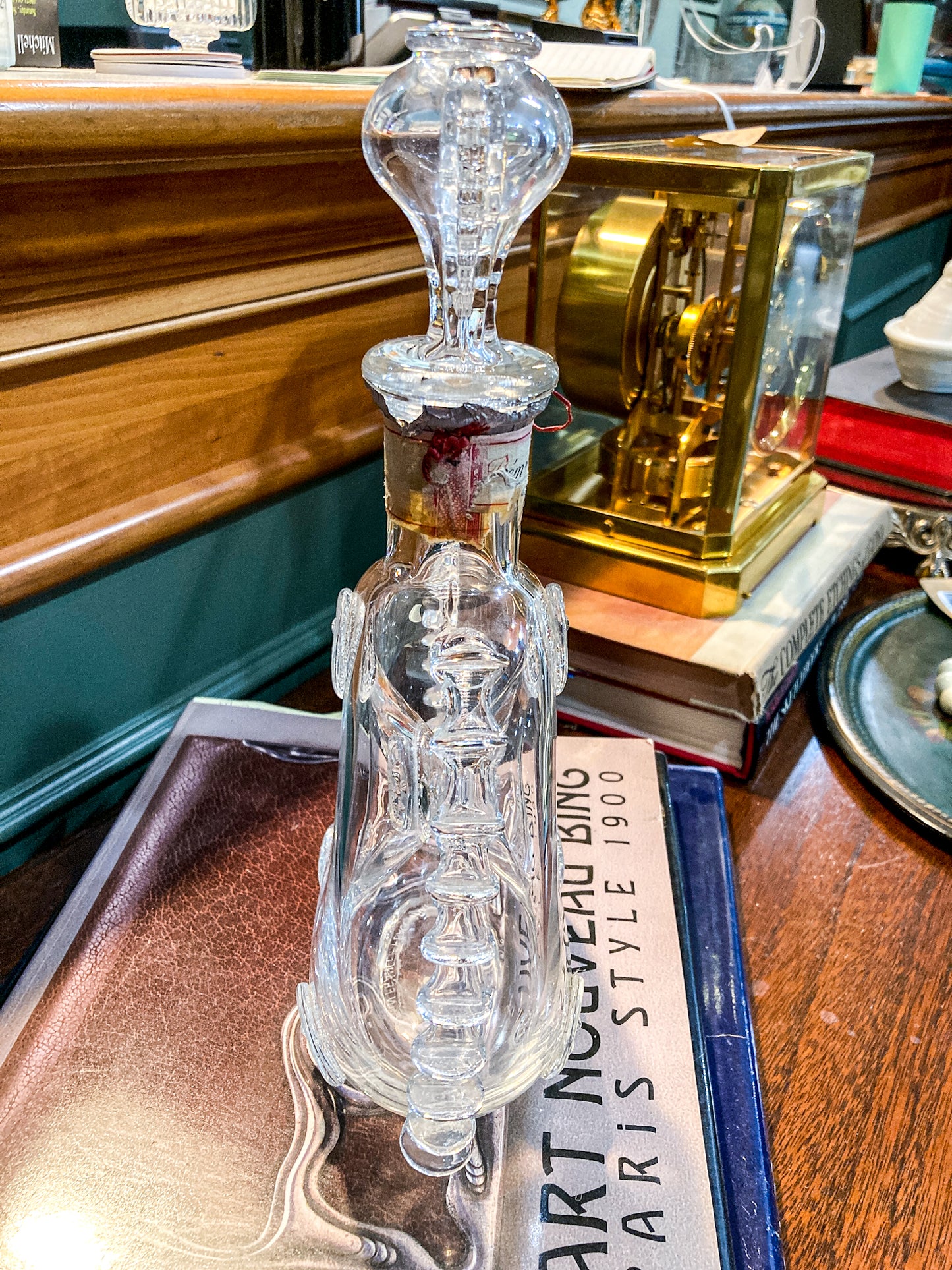 Vintage MCM Baccarat Clear Crystal Remy Martin Cognac Bottle Decanter