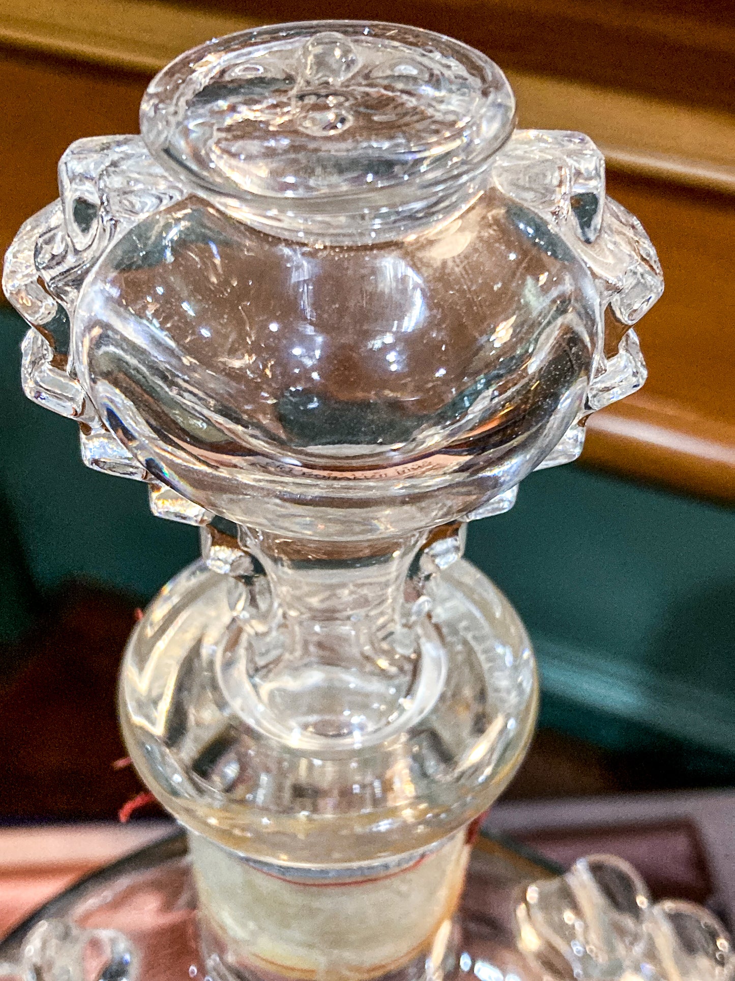 Vintage MCM Baccarat Clear Crystal Remy Martin Cognac Bottle Decanter