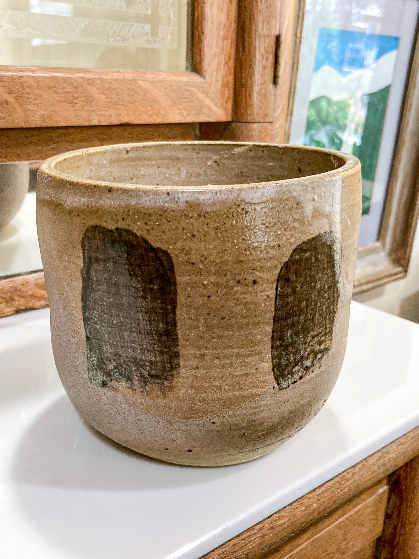 Vintage MCM Cleveland Artist Phyllis Seltzer Small Pottery Planter