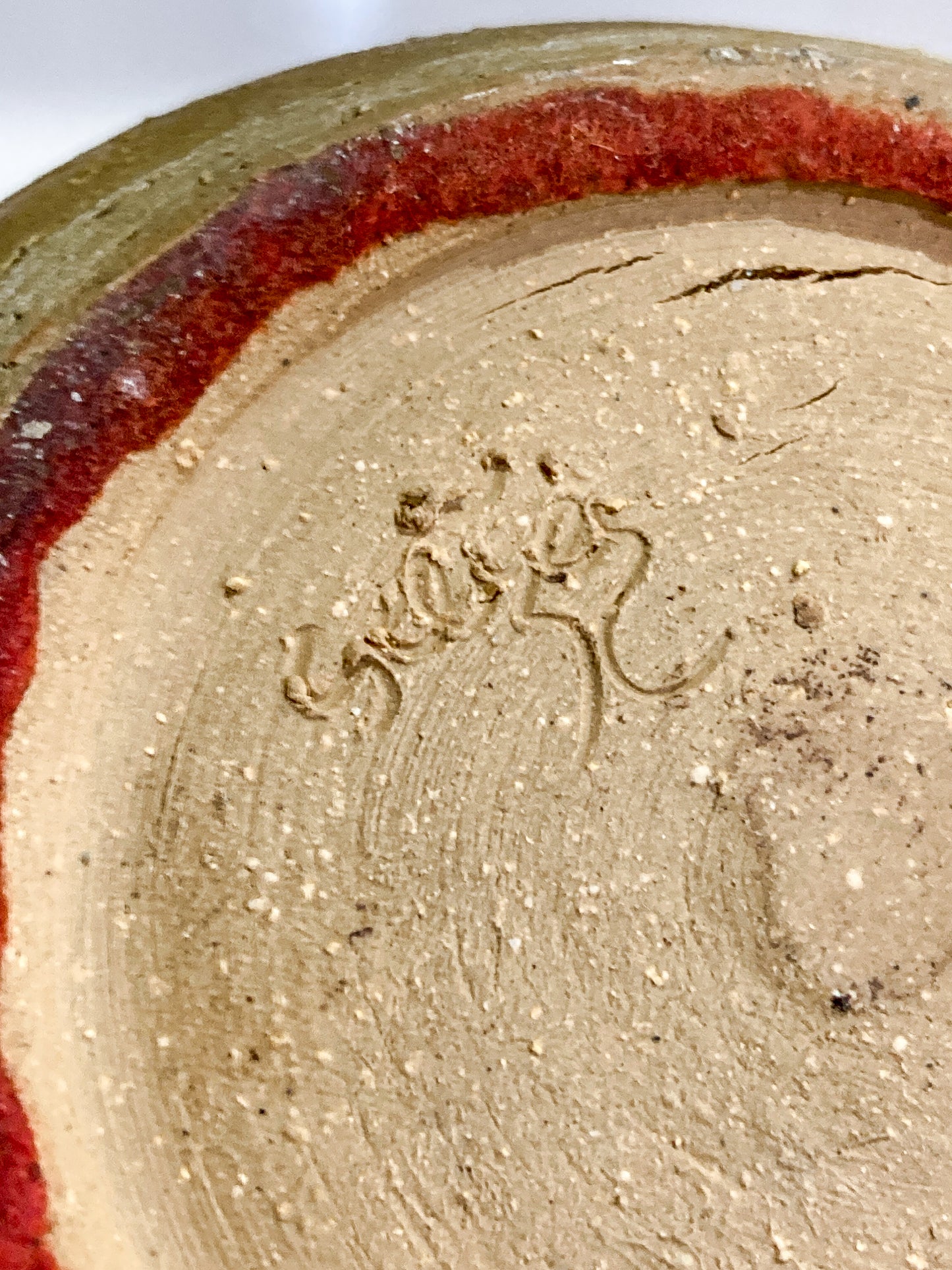 MitchellSotka_VintageMidcenturyMetallicBurgundyPotteryStonewareTallIkebanaVase-01