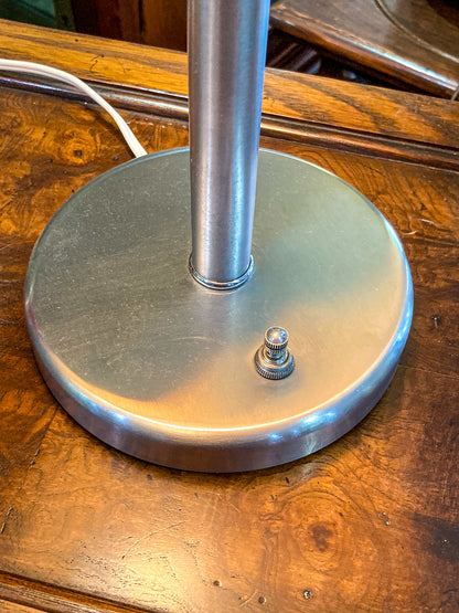Vintage Walter Von Nessen Studio Sleek Chrome Desk Table Lamp