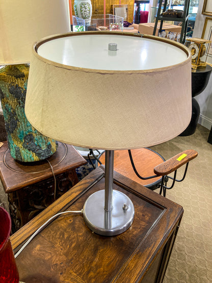Vintage Walter Von Nessen Studio Sleek Chrome Desk Table Lamp